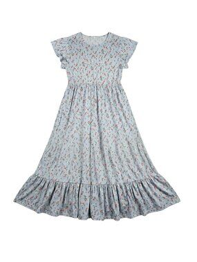 NWT | Keluummi Light Blue Floral Tiered Dress | Cottagecore | Plus Size 18